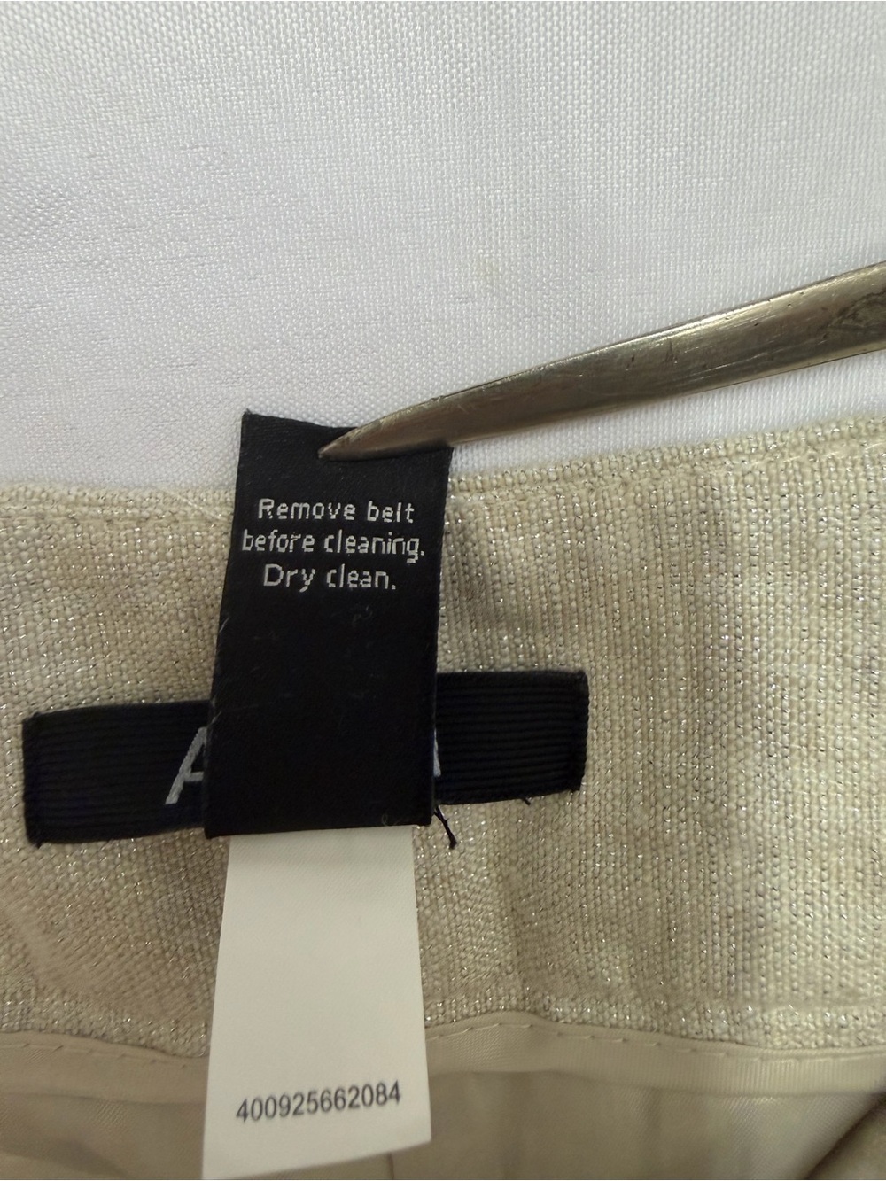Apt. 9 Natural Beige With Gold Metallic Linen-Blend Shorts - Picture 6 of 7
